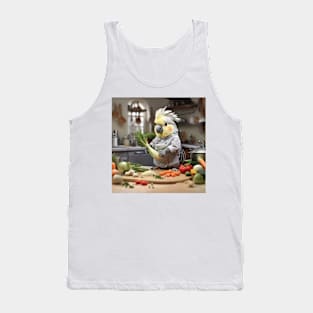 Cockatiel calopsitte cooking kitchen Tank Top